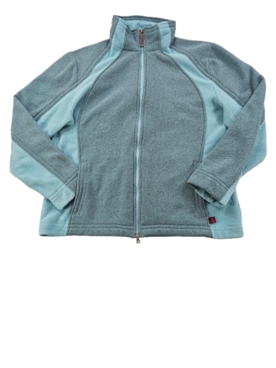 Woolrich Tops - Woolrich Full Double Zip Fleece Jacket Women's L Teal Blue Outdoor Hiking Warm